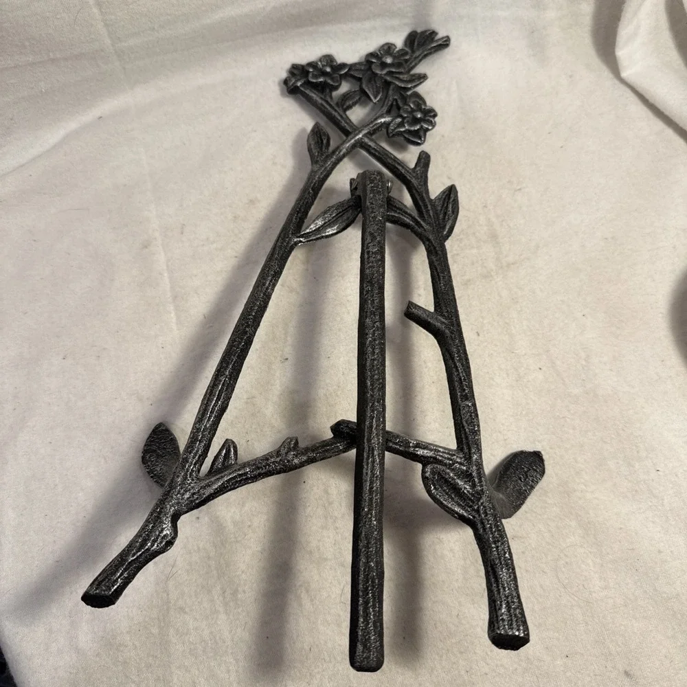Flower & Branch Cast Iron Kitchen Cookbook, Art Frame, Photo Frame Display Stand